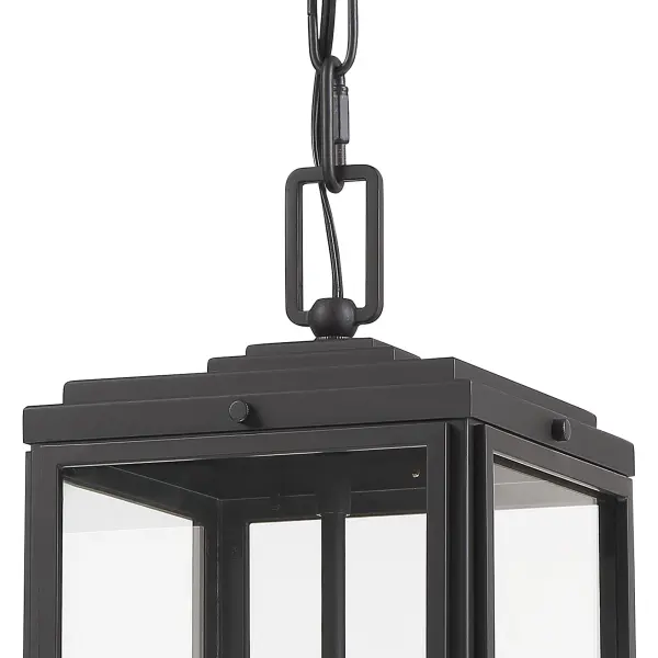 Byron 7.5" Outdoor Pendant in Matte Black - Image 5