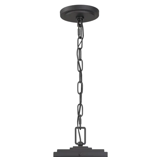 Byron 7.5" Outdoor Pendant in Matte Black - Image 6