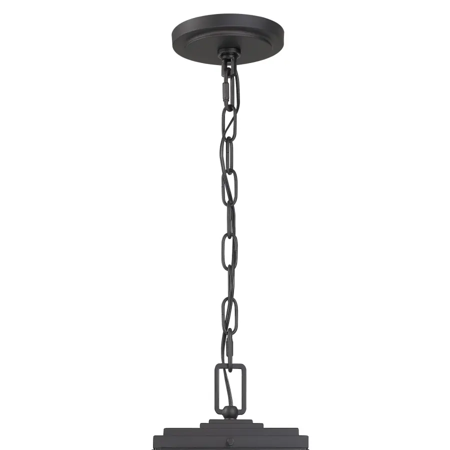Byron 7.5" Outdoor Pendant in Matte Black - Image 6