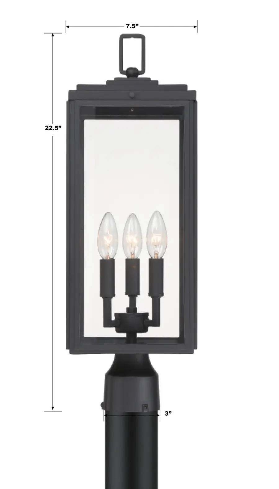 Byron 7.5" Outdoor Post Light - Image 7