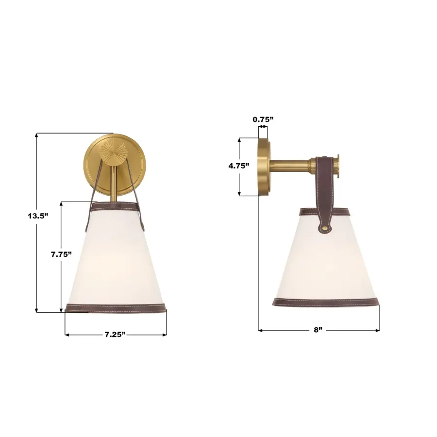 Callahan 7.25" Wall Sconce in Luxe Gold - Image 7