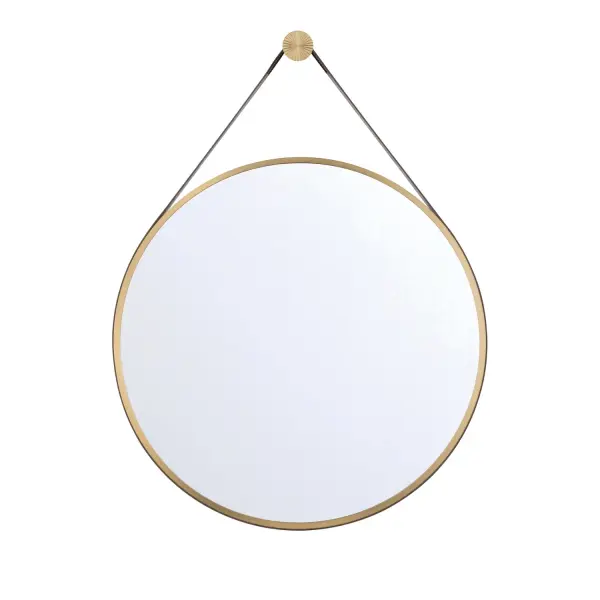 The Callahan mirror by Libby Langdon combines sophisticated design with versatile style. Its textural linen shade and vegan leather trim create an elegant focal point that transitions seamlessly across traditional and contemporary spaces.