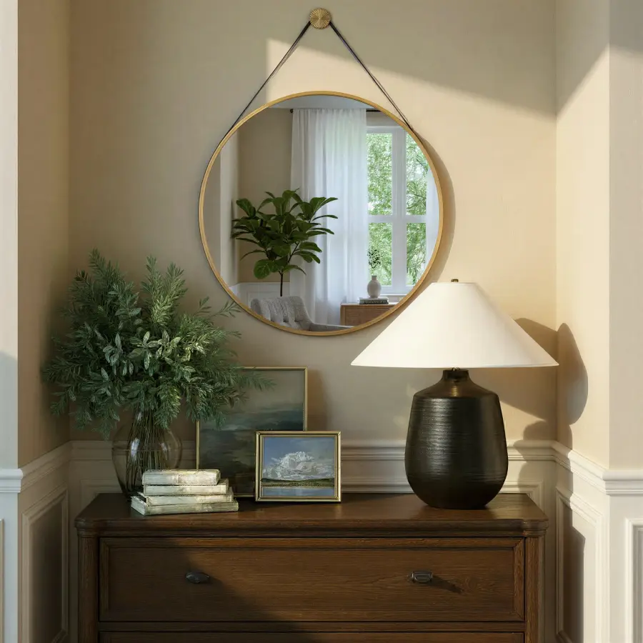 Callahan 23.5" Mirror in Luxe Gold - Image 6