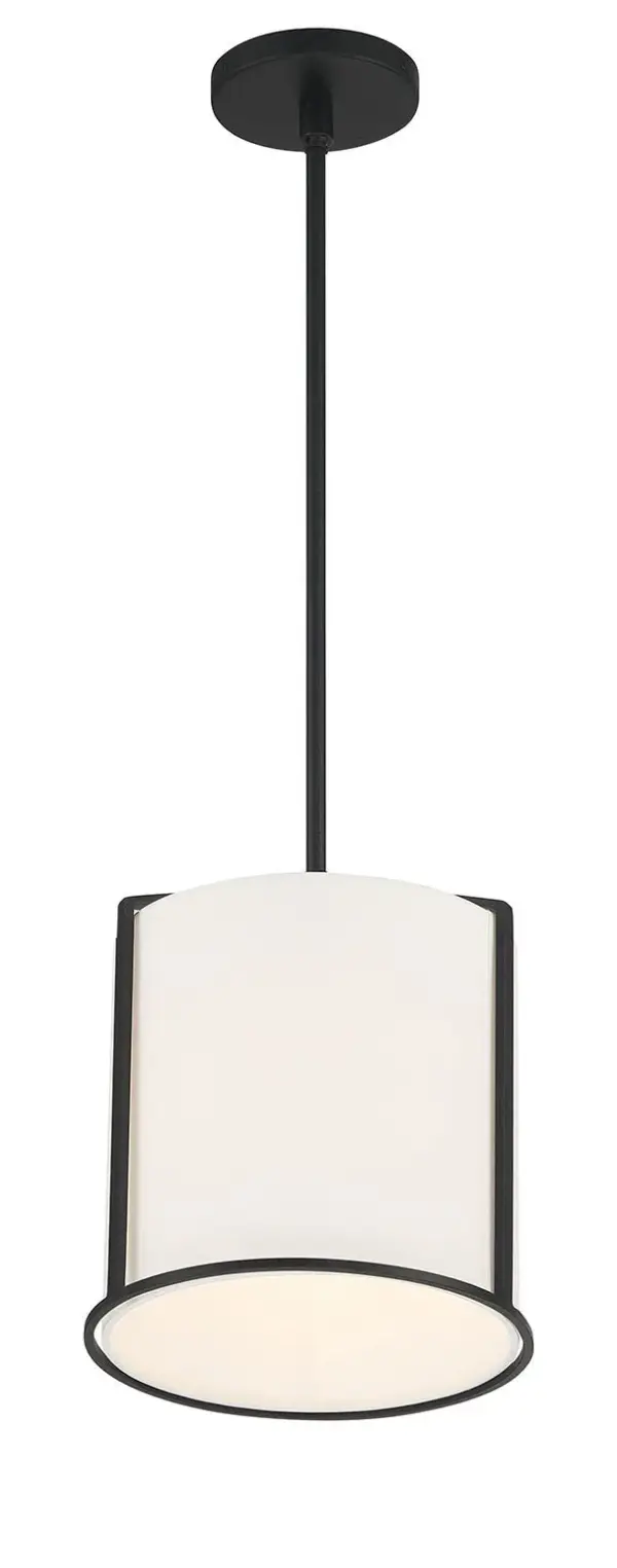 Carlyn 10" Black Drum Pendant - Image 3
