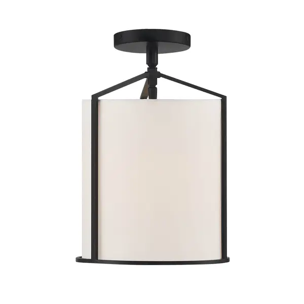 Carlyn 10" Semi Flush Mount in Black - Image 3