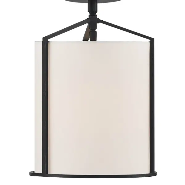 Carlyn 10" Semi Flush Mount in Black - Image 4