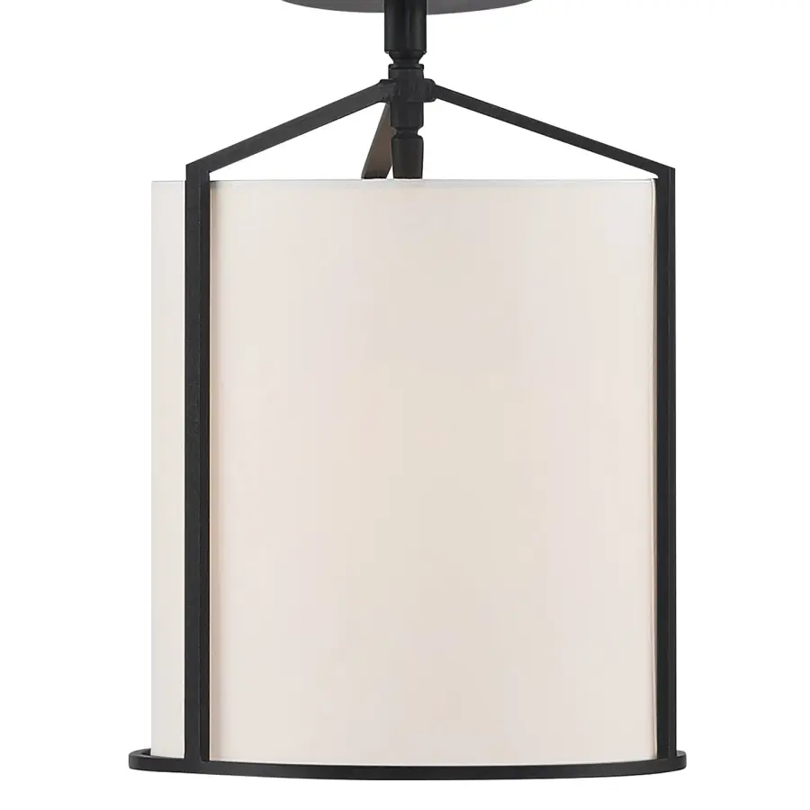 Carlyn 10" Semi Flush Mount in Black - Image 4