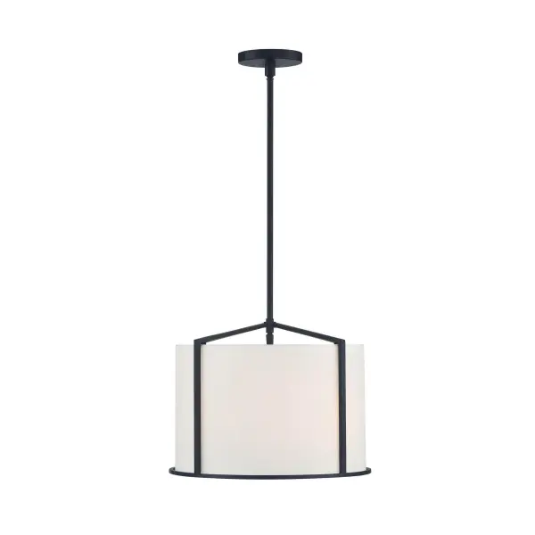 Carlyn 16" Black Drum Chandelier - Image 1