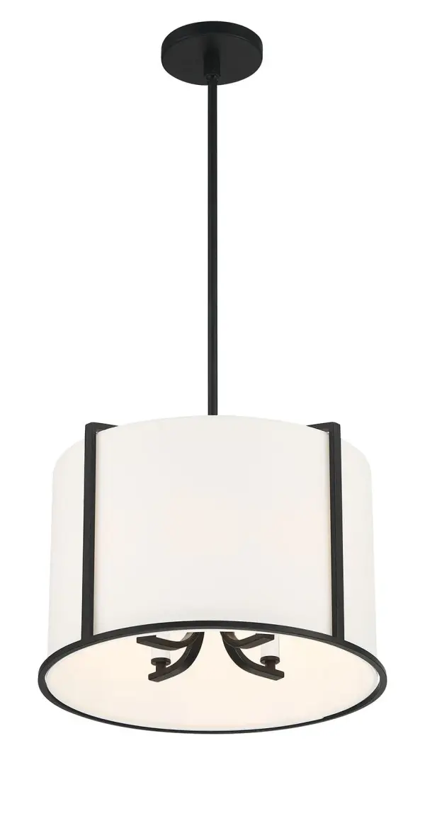 Carlyn 16" Black Drum Chandelier - Image 2