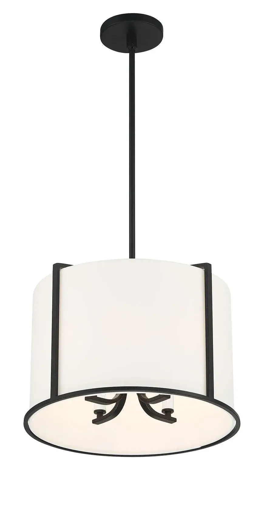 Carlyn 16" Black Drum Chandelier - Image 2