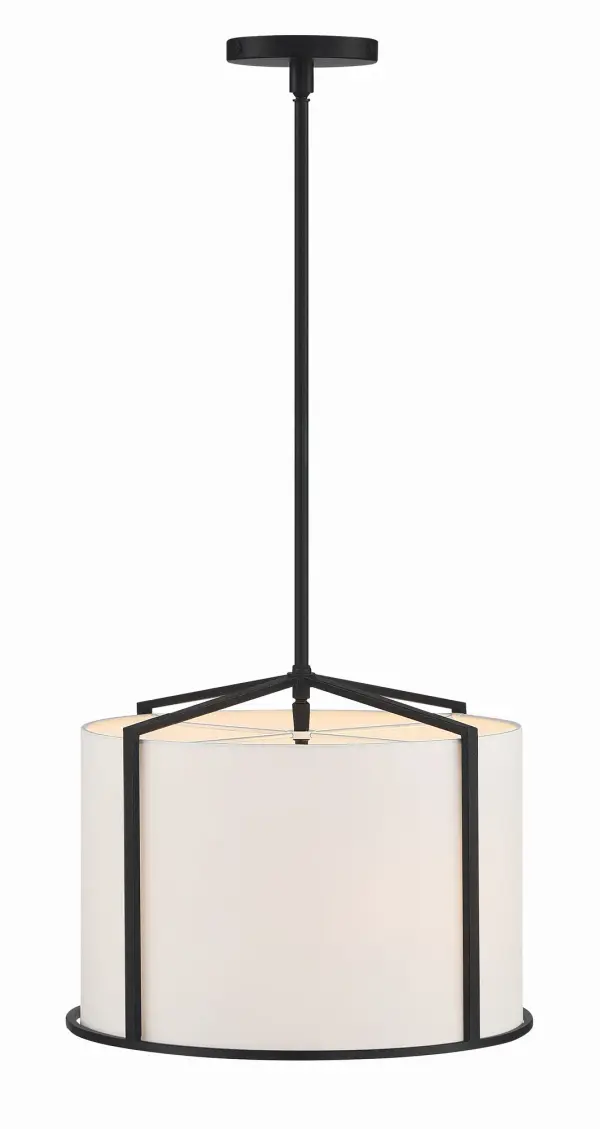 Carlyn 16" Black Drum Chandelier - Image 3