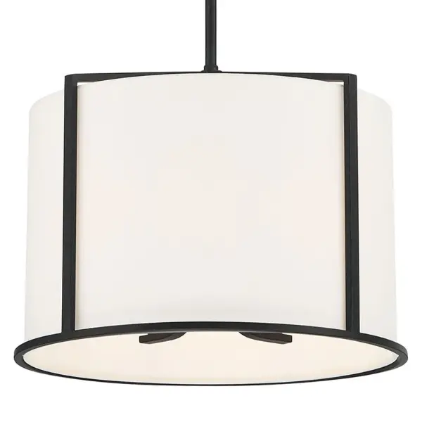Carlyn 16" Black Drum Chandelier - Image 4