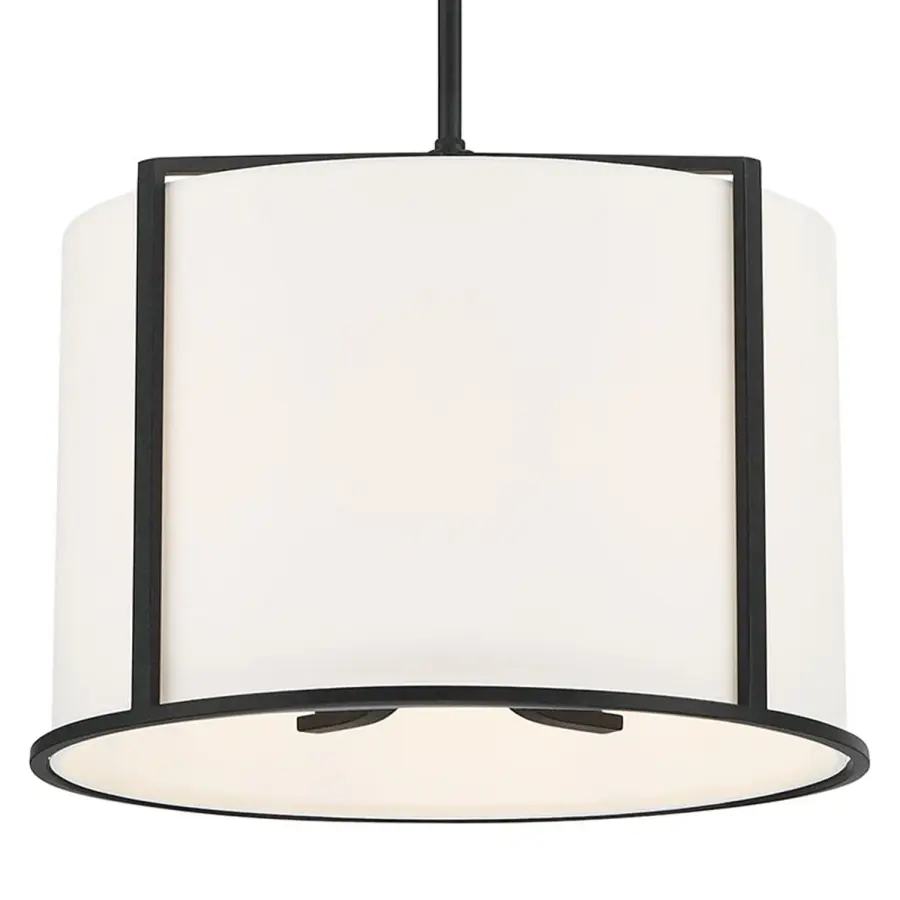Carlyn 16" Black Drum Chandelier - Image 4