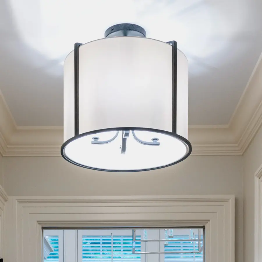 Carlyn 16" Black Drum Chandelier - Image 6