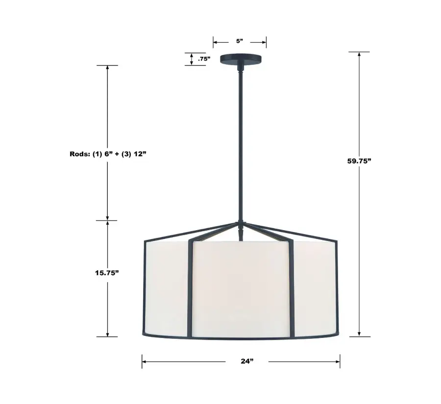 Carlyn 24" Drum Chandelier - Image 7