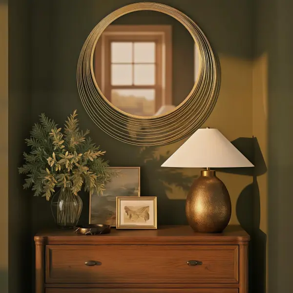 Cecile 34.75" Antique Gold Mirror - Image 6