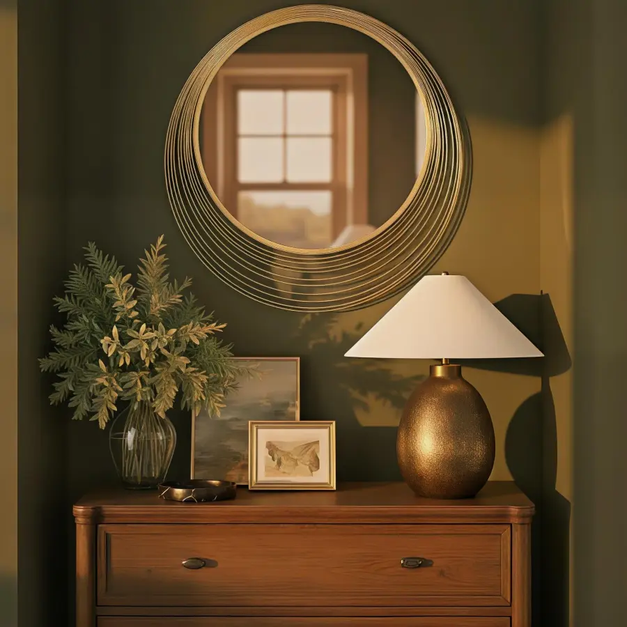 Cecile 34.75" Antique Gold Mirror - Image 6
