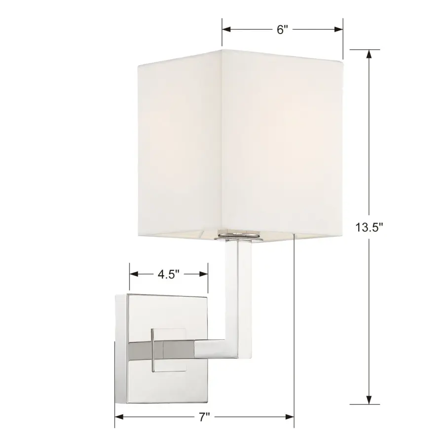 Chatham 6" Polished Nickel Sconce - Image 5