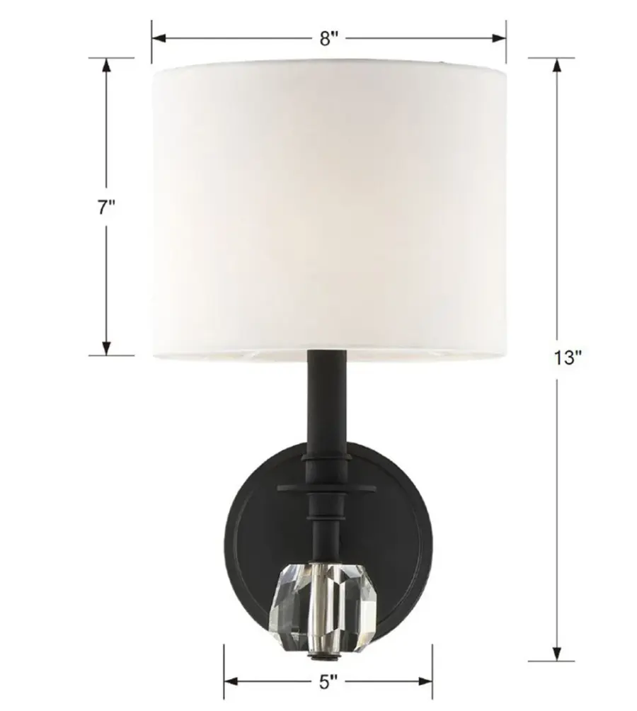 Chimes 8" Crystal Beaded Sconce - Image 3