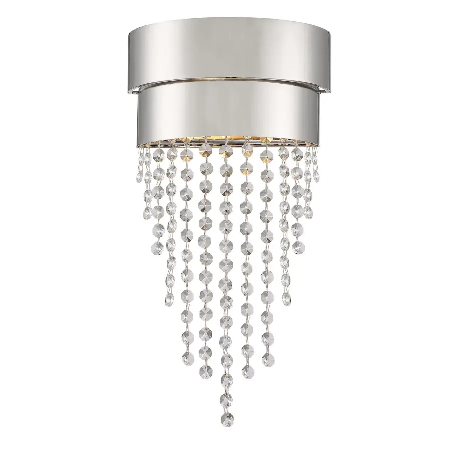 Clarksen 9" Crystal Waterfall Sconce - Image 1