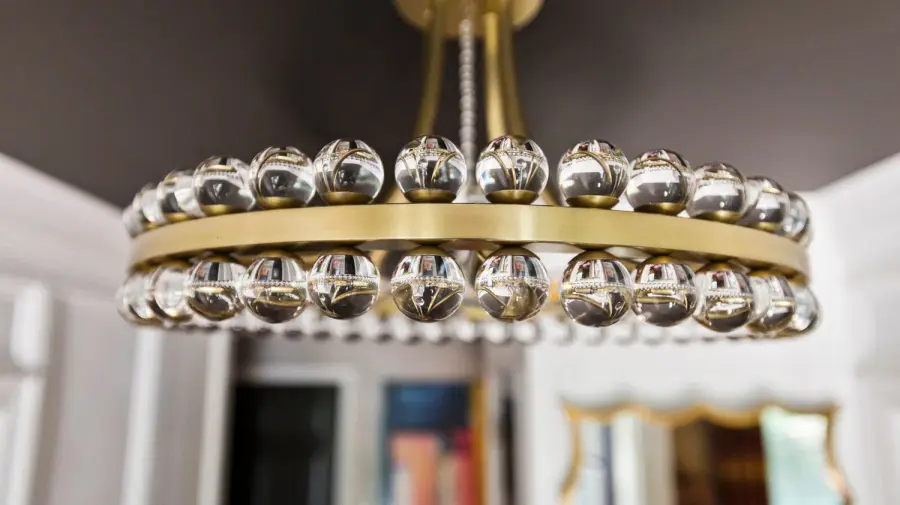Clover 18.25" Semi Flush Mount in Aged Brass - Image 3