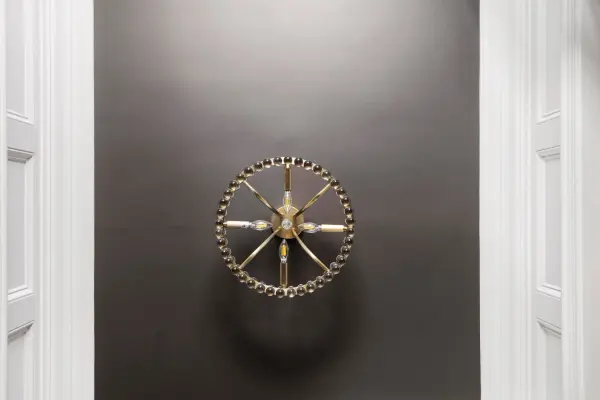 Clover 18.25" Semi Flush Mount in Aged Brass - Image 4