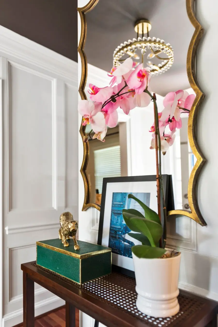 Clover 18.25" Semi Flush Mount in Aged Brass - Image 6
