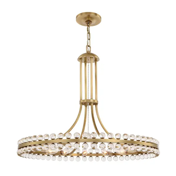 Clover 22.5" Aged Brass Chandelier - Image 2