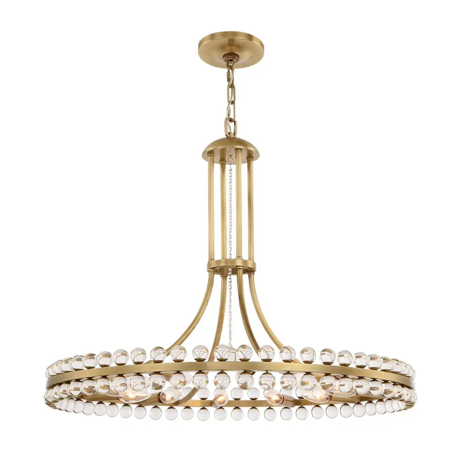 Clover 22.5" Aged Brass Chandelier - Image 2