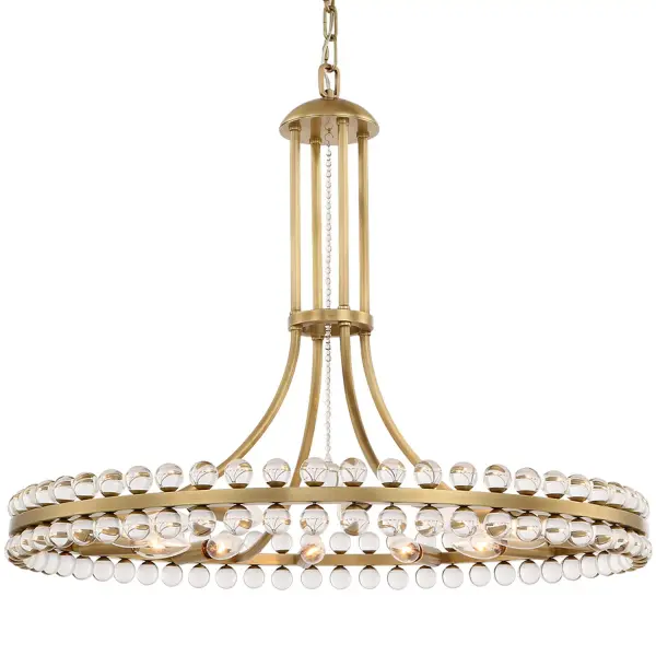 Clover 22.5" Aged Brass Chandelier - Image 3