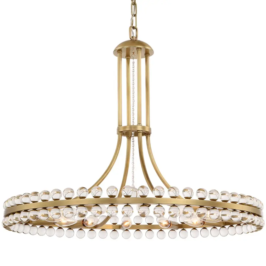 Clover 22.5" Aged Brass Chandelier - Image 3