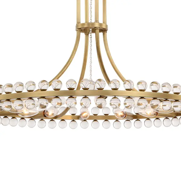 Clover 22.5" Aged Brass Chandelier - Image 4