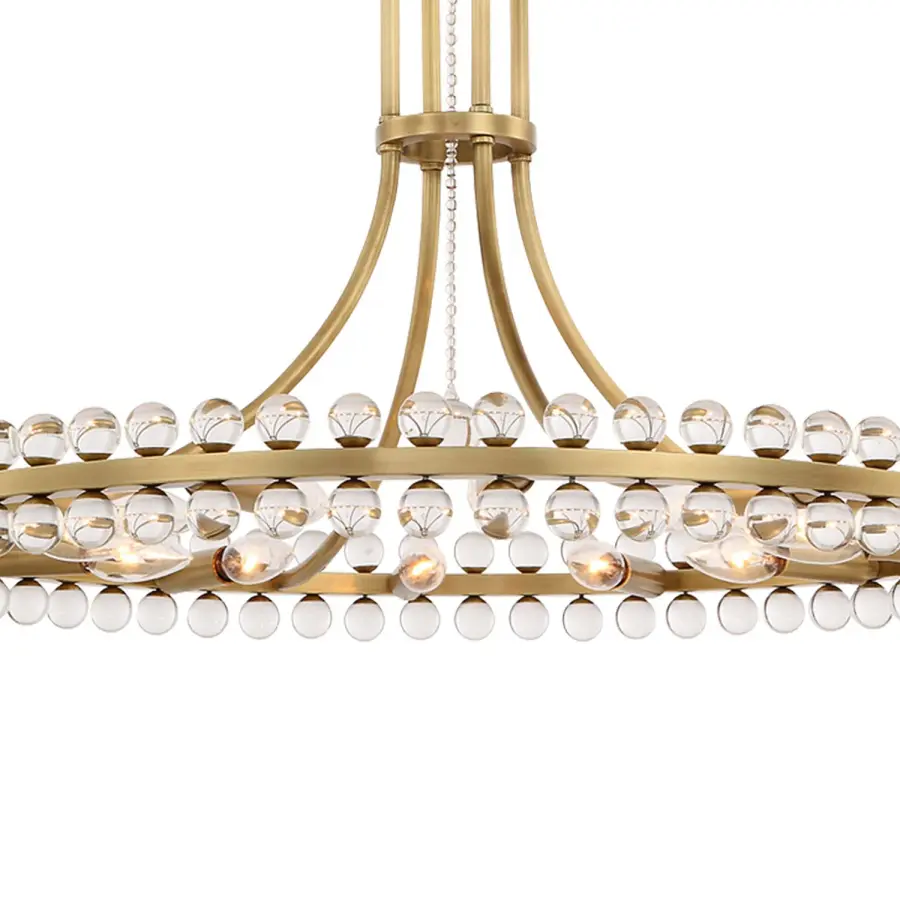 Clover 22.5" Aged Brass Chandelier - Image 4