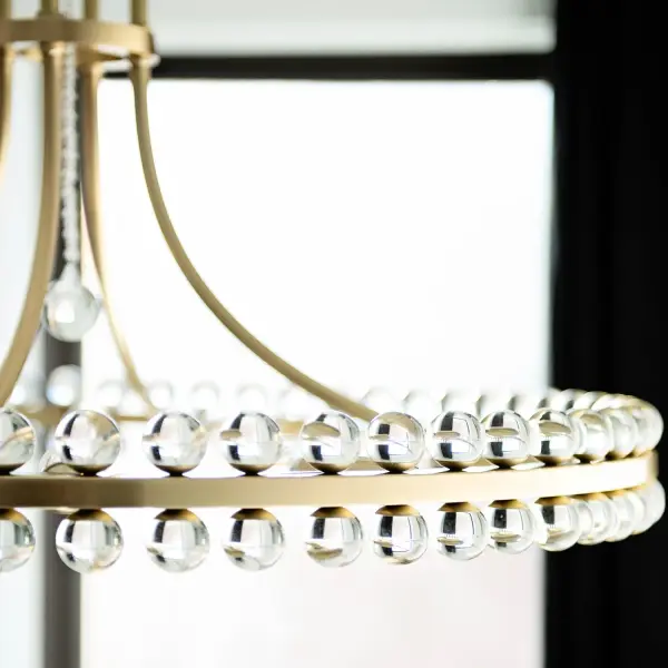 Clover 22.5" Aged Brass Chandelier - Image 6