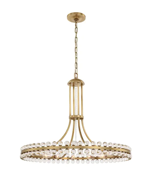 Clover 28.75" Chandelier in Aged Brass - Image 1