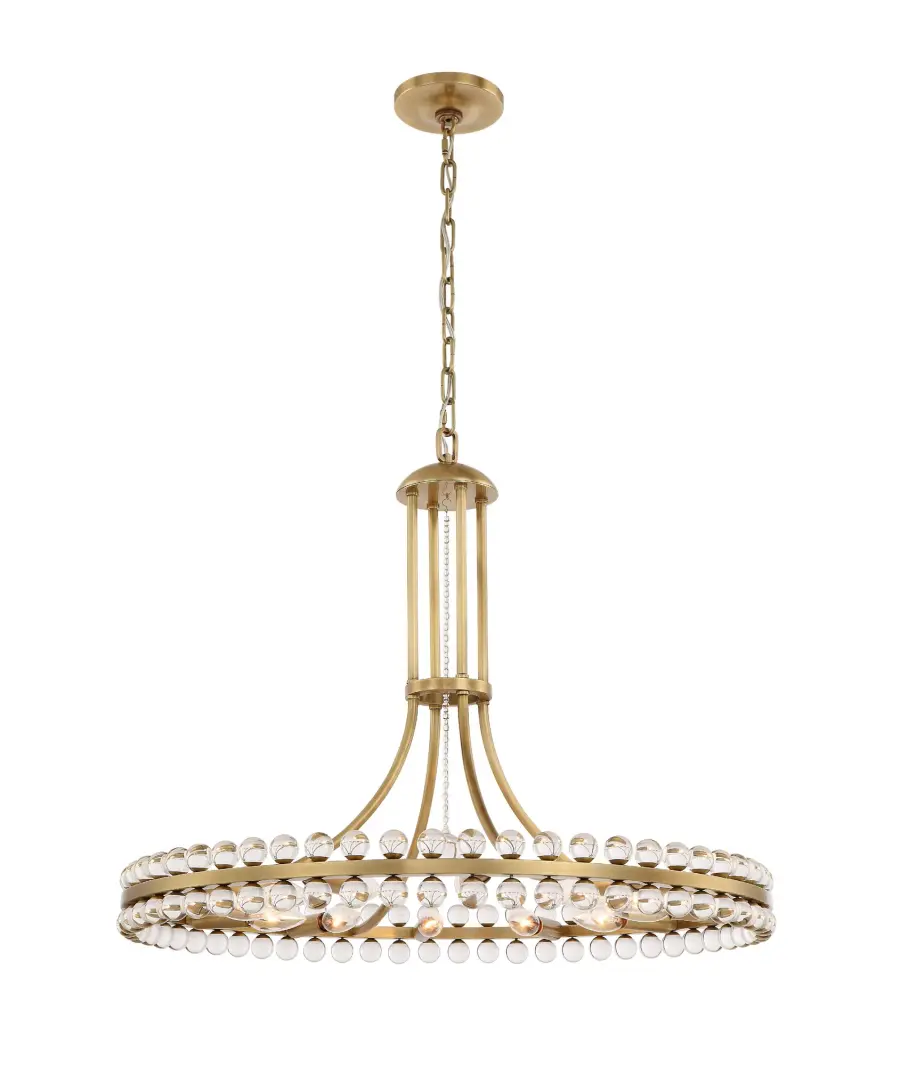 Clover 28.75" Chandelier in Aged Brass - Image 1