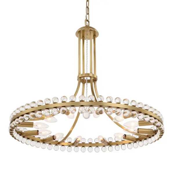 Clover 28.75" Chandelier in Aged Brass - Image 2