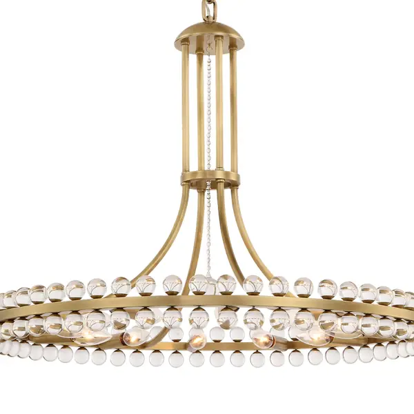 Clover 28.75" Chandelier in Aged Brass - Image 3