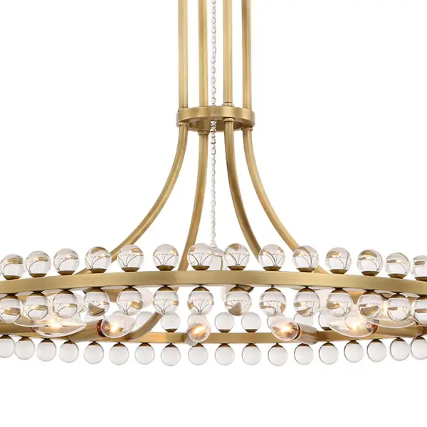 Clover 28.75" Chandelier in Aged Brass - Image 4