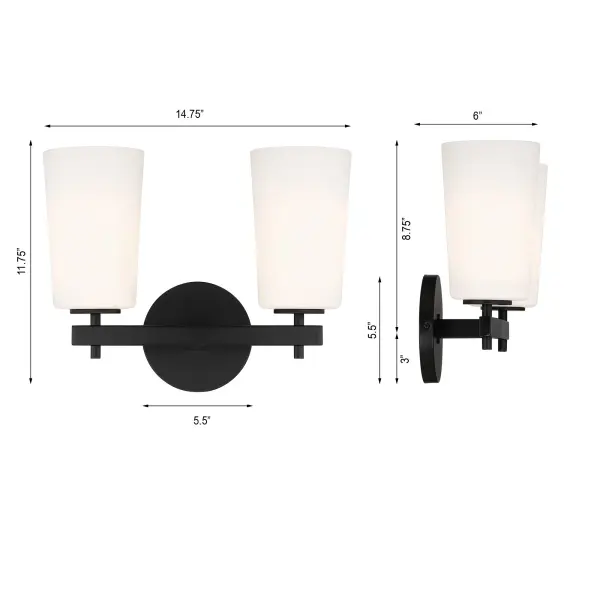 Colton 14.75" Black Sconce - Image 14