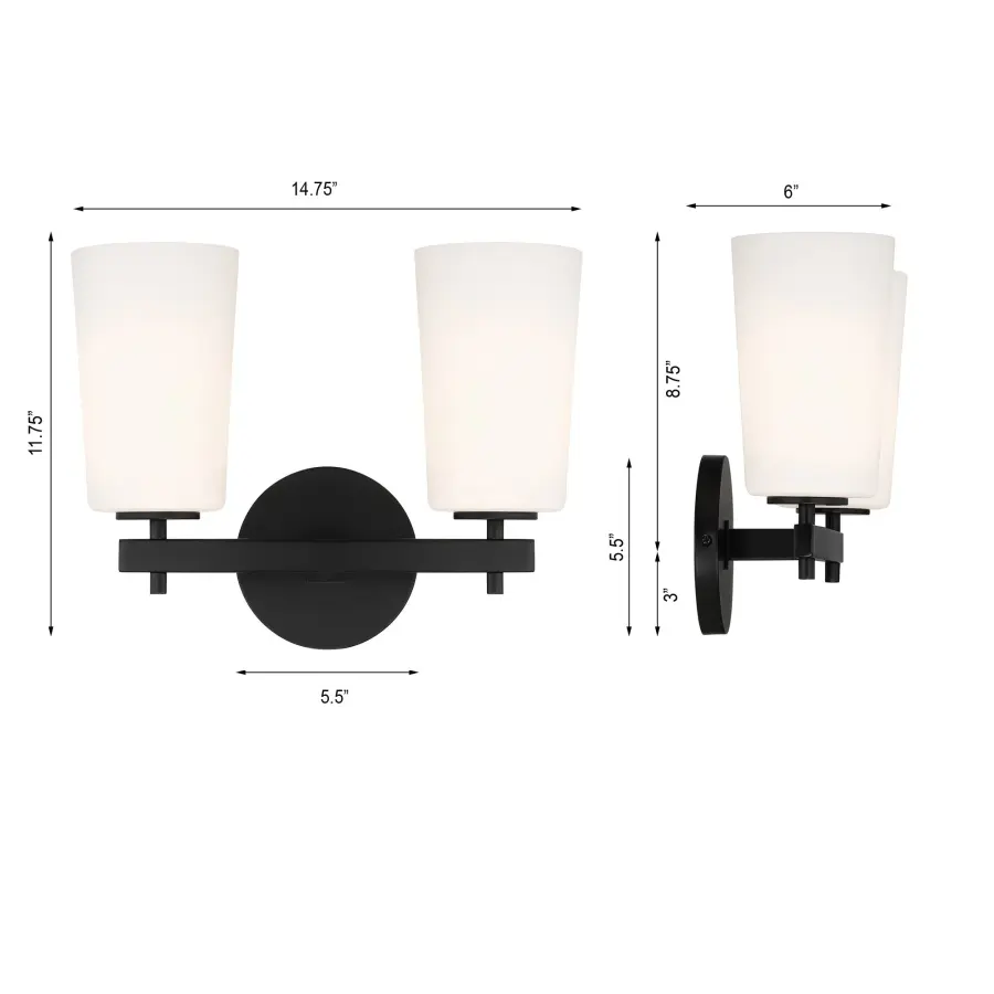 Colton 14.75" Black Sconce - Image 14
