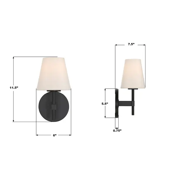 Colton 6" Wall Sconce in Black - Image 23