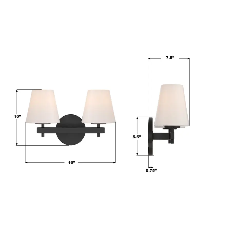 Colton 16" Black Sconce - Image 23