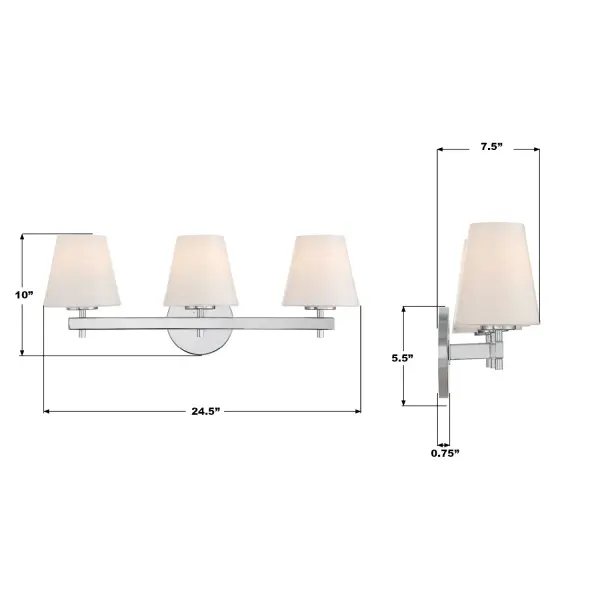 Colton 24.5" Bathroom Vanity Light in Black - Image 15