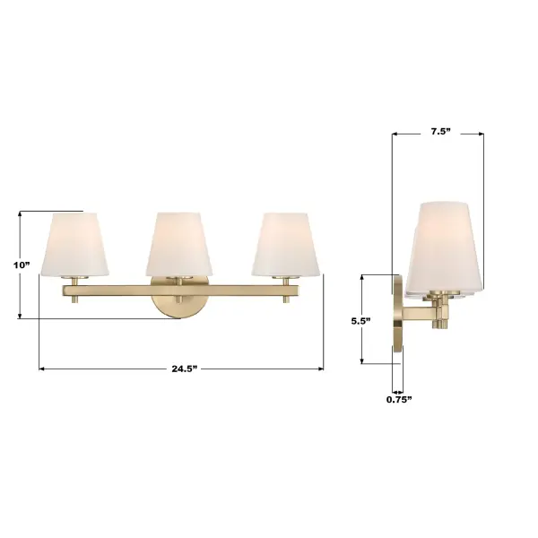Colton 24.5" Bathroom Vanity Light in Black - Image 7