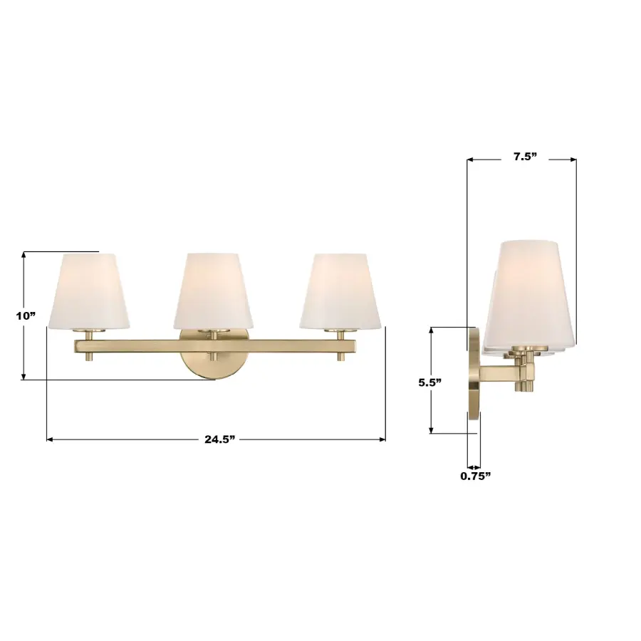 Colton 24.5" Bathroom Vanity Light in Black - Image 7