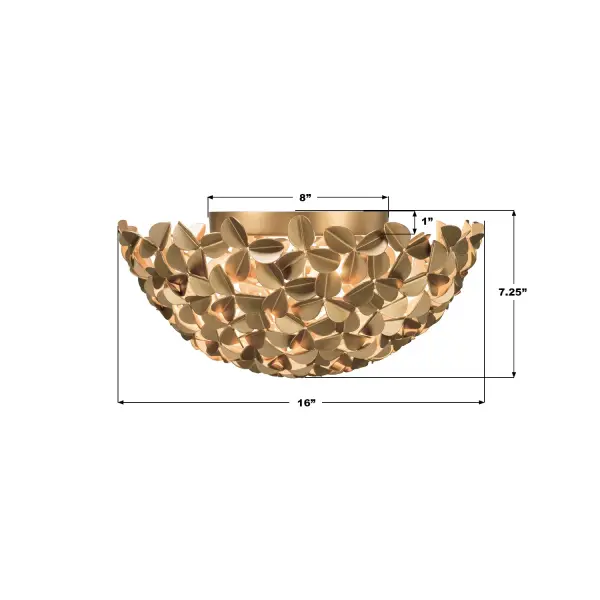 Cora 16" Flush Mount in Soft Gold - Image 7