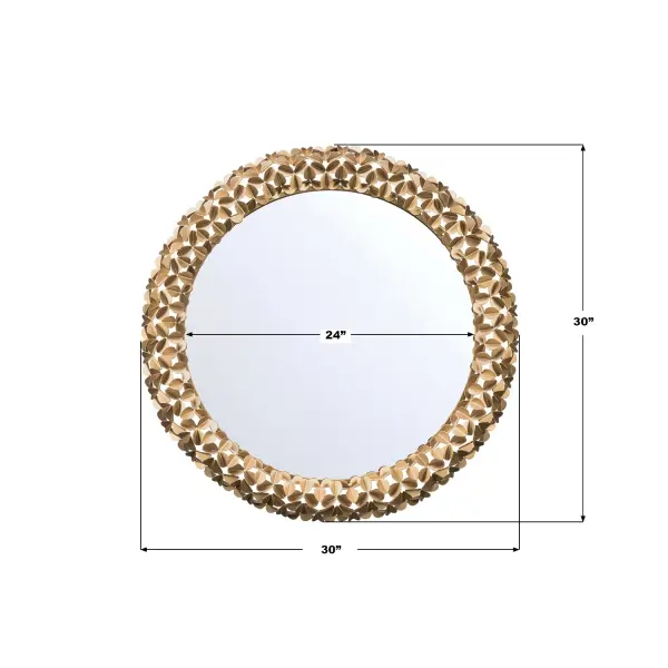 Cora 30" Decorative Mirror in Soft Gold - Image 7