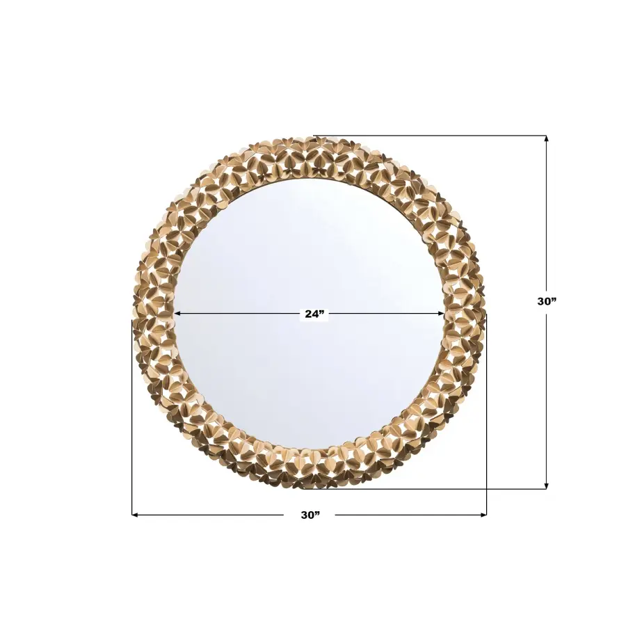 Cora 30" Decorative Mirror in Soft Gold - Image 7