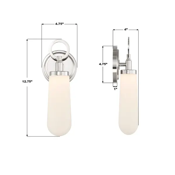 Calvin 4.75" Integrated LED Sconce in Polished Nickel - Image 15